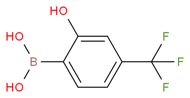 (2-Hydroxy-4-(trifluoromethyl)phenyl)boronic acid_分子结构_CAS_1072951-50-8)