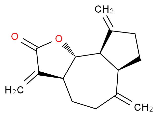 (3aS,6aR,9aR,9bS)-3,6,9-trimethylidene-dodecahydroazuleno[4,5-b]furan-2-one_分子结构_CAS_477-43-0