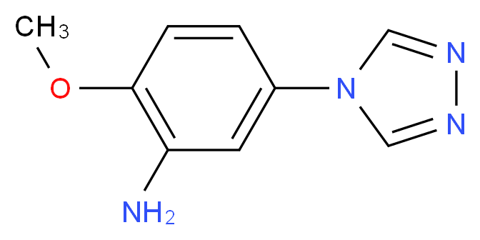 2-Methoxy-5-[1,2,4]triazol-4-yl-phenylamine_分子结构_CAS_)