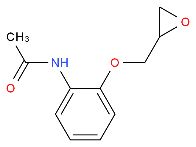 N-[2-(oxiran-2-ylmethoxy)phenyl]acetamide_分子结构_CAS_57682-11-8