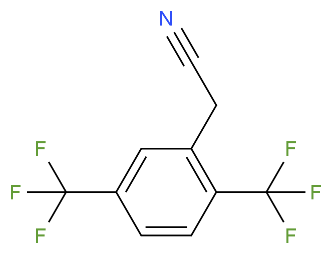 2-[2,5-bis(trifluoromethyl)phenyl]acetonitrile_分子结构_CAS_302911-99-5