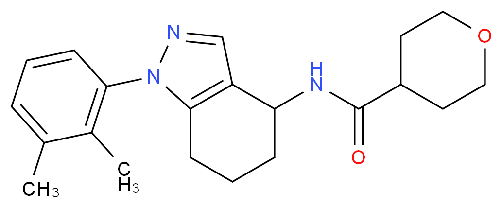 N-[1-(2,3-dimethylphenyl)-4,5,6,7-tetrahydro-1H-indazol-4-yl]tetrahydro-2H-pyran-4-carboxamide_分子结构_CAS_)