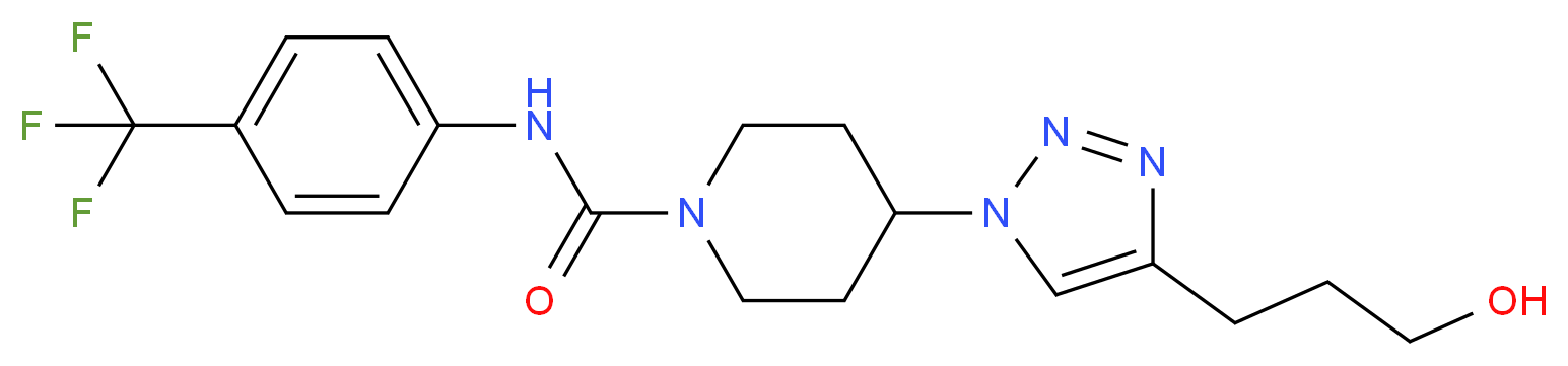 4-[4-(3-hydroxypropyl)-1H-1,2,3-triazol-1-yl]-N-[4-(trifluoromethyl)phenyl]-1-piperidinecarboxamide_分子结构_CAS_)