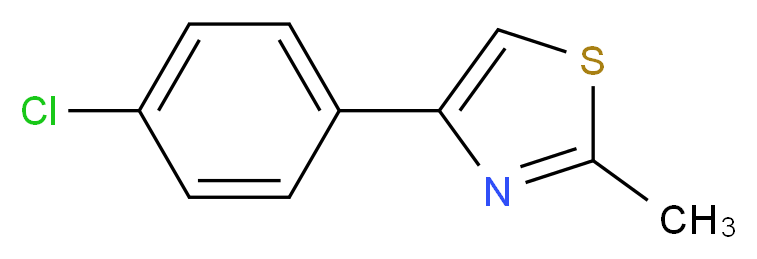 4-(4-chlorophenyl)-2-methyl-1,3-thiazole_分子结构_CAS_24840-75-3