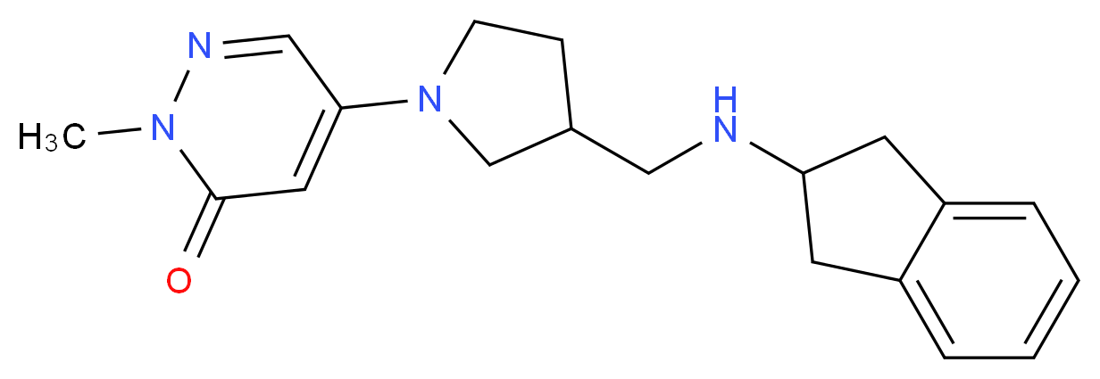 5-{3-[(2,3-dihydro-1H-inden-2-ylamino)methyl]pyrrolidin-1-yl}-2-methylpyridazin-3(2H)-one_分子结构_CAS_)