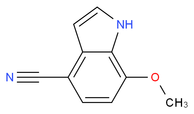 7-Methoxy-1H-indole-4-carbonitrile_分子结构_CAS_85598-15-8)