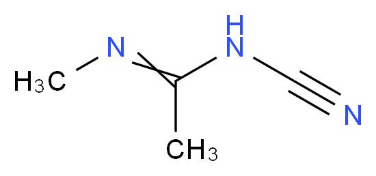 N-CYANO-N'-METHYL-ETHANIMIDAMIDE_分子结构_CAS_56563-12-3)