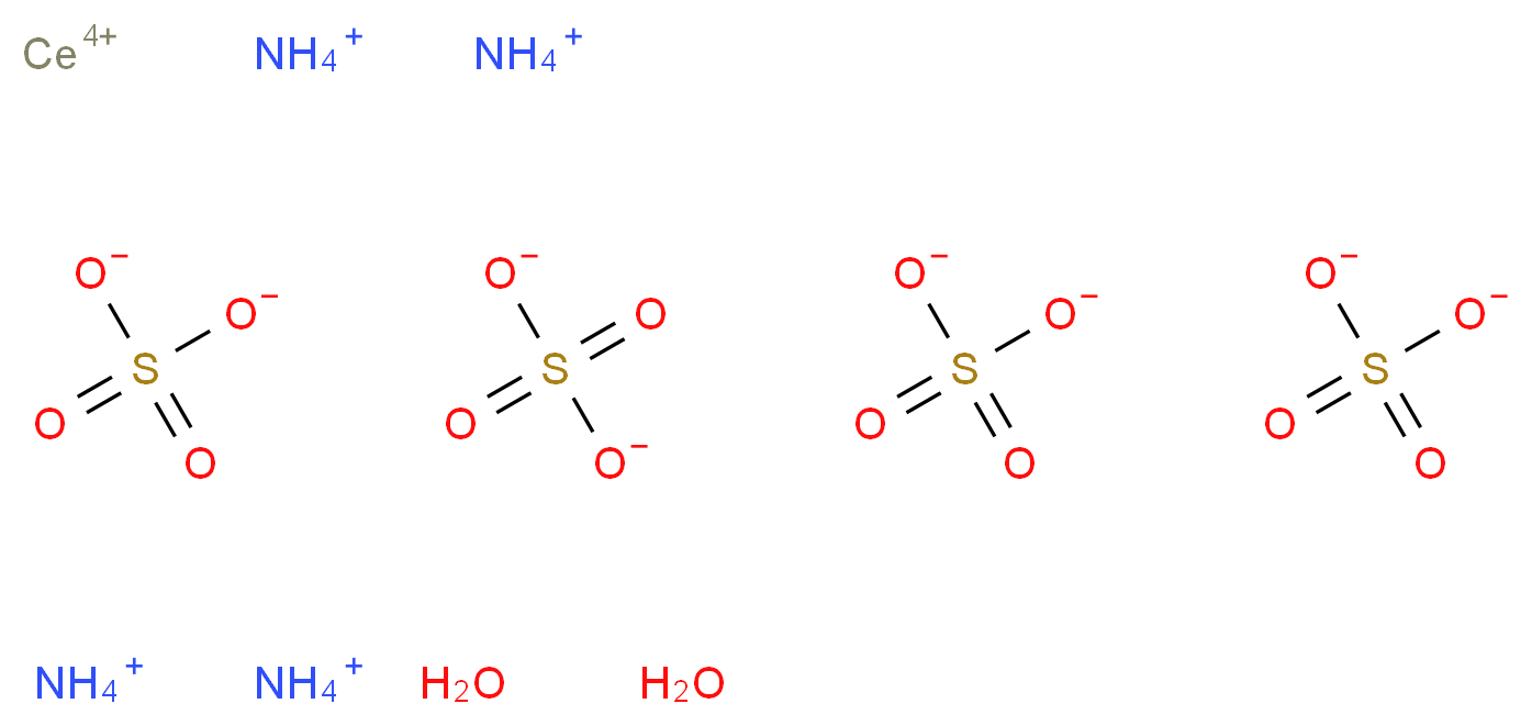 λ<sup>4</sup>-cerium(4+) ion tetraammonium dihydrate tetrasulfate_分子结构_CAS_10378-47-9