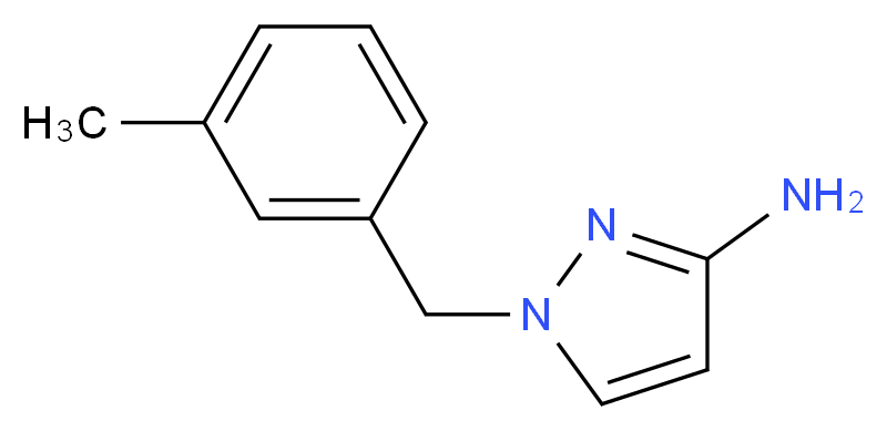 1-[(3-methylphenyl)methyl]-1H-pyrazol-3-amine_分子结构_CAS_955962-44-4