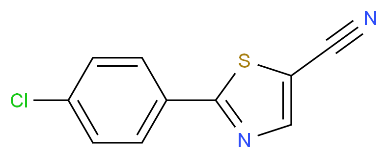 2-(4-chlorophenyl)-1,3-thiazole-5-carbonitrile_分子结构_CAS_1369251-28-4