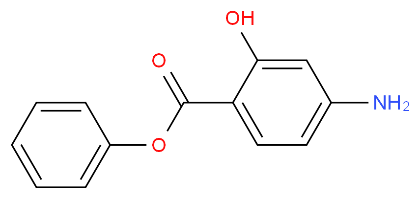 phenyl 4-amino-2-hydroxybenzoate_分子结构_CAS_133-11-9