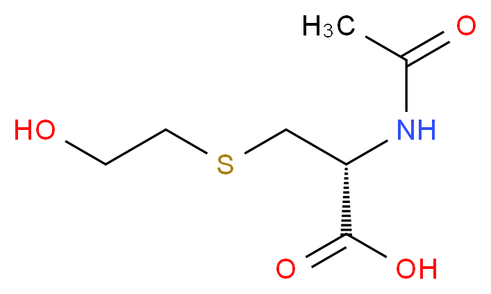 (2R)-2-acetamido-3-[(2-hydroxyethyl)sulfanyl]propanoic acid_分子结构_CAS_15060-26-1