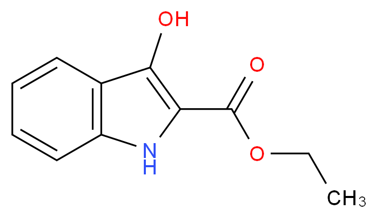 3-HYDROXY-1H-INDOLE-2-CARBOXYLIC ACID ETHYL ESTER_分子结构_CAS_14370-74-2)