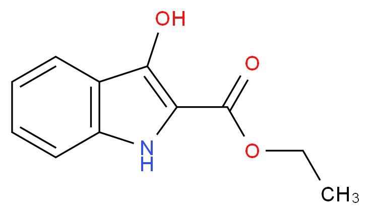 ethyl 3-hydroxy-1H-indole-2-carboxylate_分子结构_CAS_14370-74-2