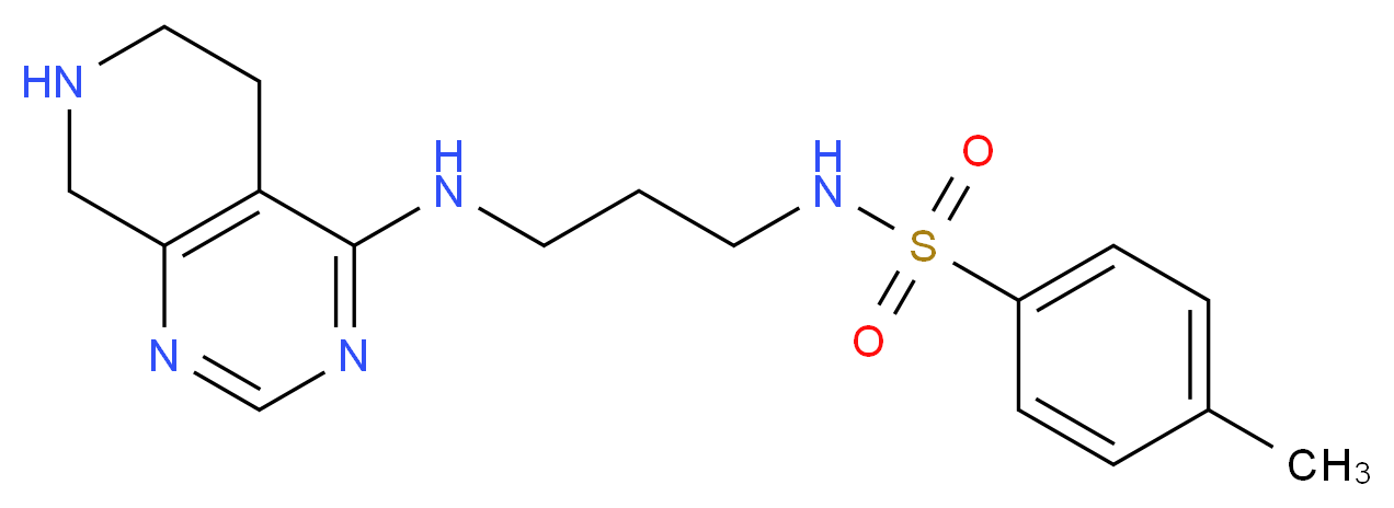 4-methyl-N-[3-(5,6,7,8-tetrahydropyrido[3,4-d]pyrimidin-4-ylamino)propyl]benzenesulfonamide_分子结构_CAS_)