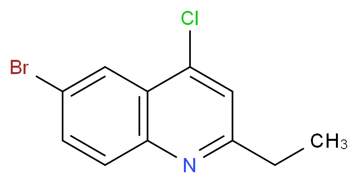 6-bromo-4-chloro-2-ethylquinoline_分子结构_CAS_930570-40-4