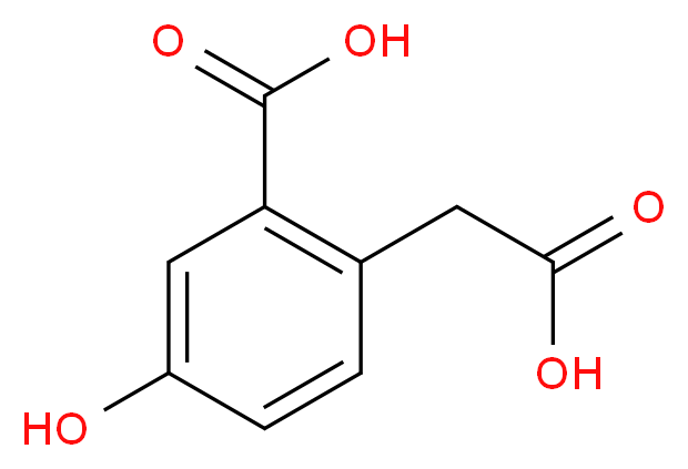 2-(CARBOXYMETHYL)-5-HYDROXYBENZOIC ACID_分子结构_CAS_67755-25-3)