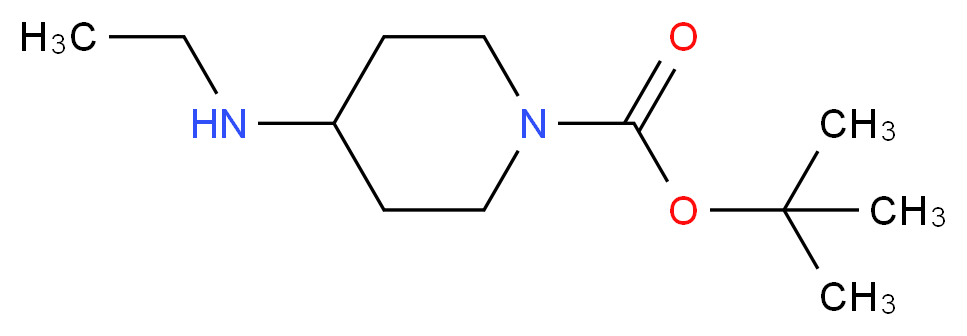 tert-butyl 4-(ethylamino)piperidine-1-carboxylate_分子结构_CAS_264905-39-7