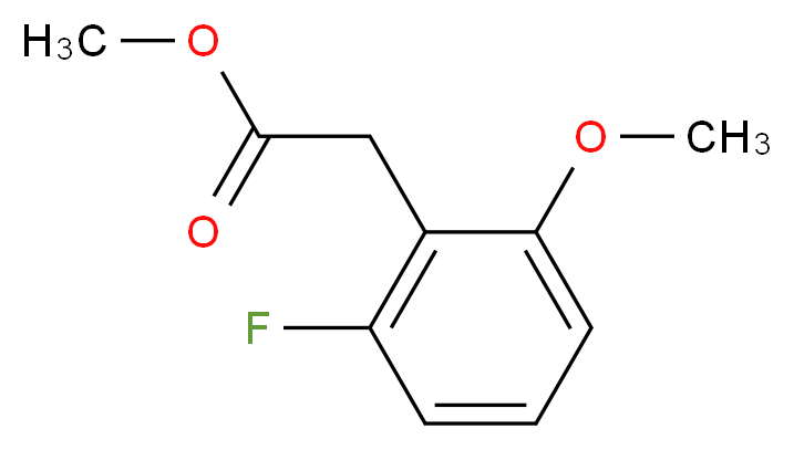 Methyl 2-(2-fluoro-6-methoxyphenyl)acetate_分子结构_CAS_1263379-06-1)