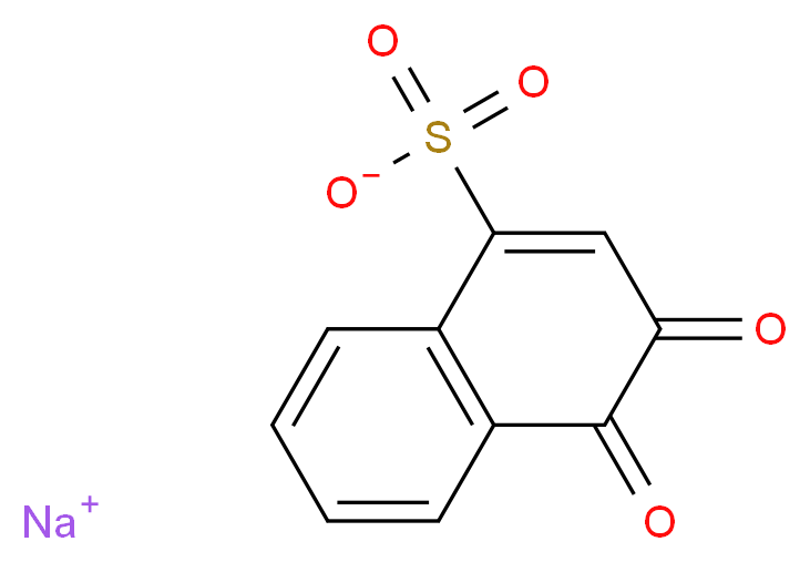 sodium 3,4-dioxo-3,4-dihydronaphthalene-1-sulfonate_分子结构_CAS_521-24-4