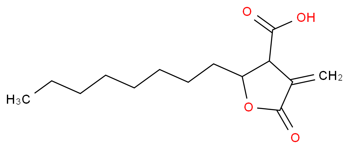 4-methylidene-2-octyl-5-oxooxolane-3-carboxylic acid_分子结构_CAS_218137-86-1