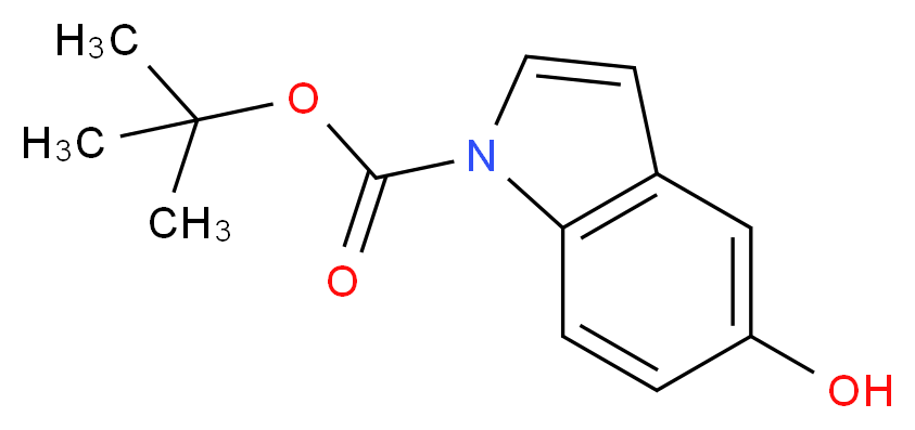 tert-butyl 5-hydroxy-1H-indole-1-carboxylate_分子结构_CAS_434958-85-7