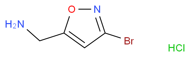 (3-Bromoisoxazol-5-yl)methylamine hydrochloride_分子结构_CAS_90802-21-4)