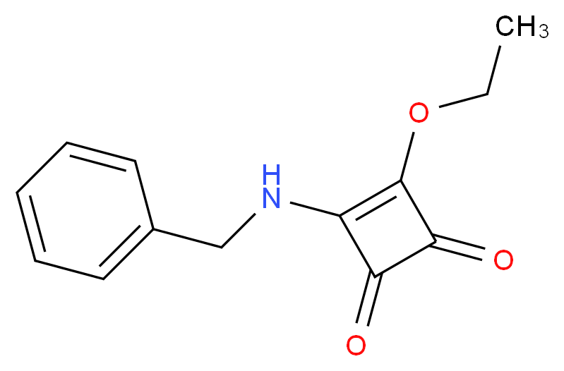 3-(benzylamino)-4-ethoxycyclobut-3-ene-1,2-dione_分子结构_CAS_144913-06-4)