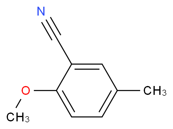 2-甲氧基-5-甲基苯甲腈_分子结构_CAS_53078-70-9)