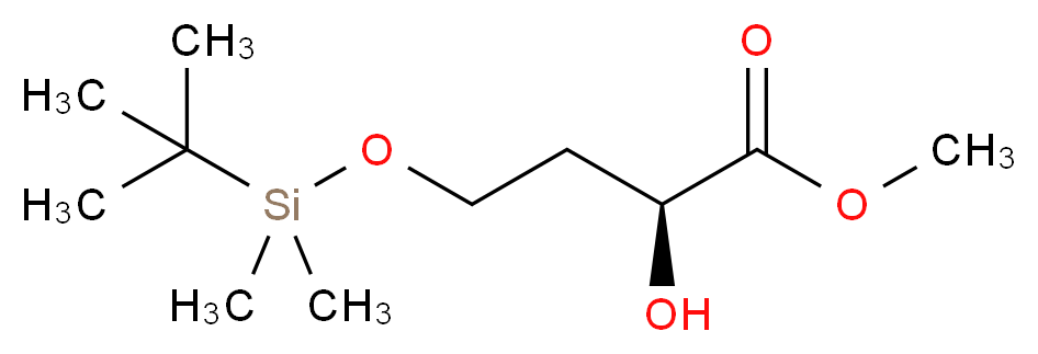 methyl (2S)-4-[(tert-butyldimethylsilyl)oxy]-2-hydroxybutanoate_分子结构_CAS_307532-01-0