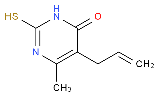 5-Allyl-2-mercapto-6-methylpyrimidin-4(3H)-one_分子结构_CAS_)