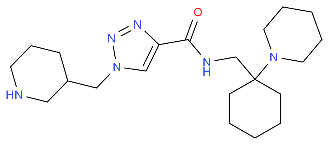 N-[(1-piperidin-1-ylcyclohexyl)methyl]-1-(piperidin-3-ylmethyl)-1H-1,2,3-triazole-4-carboxamide_分子结构_CAS_)