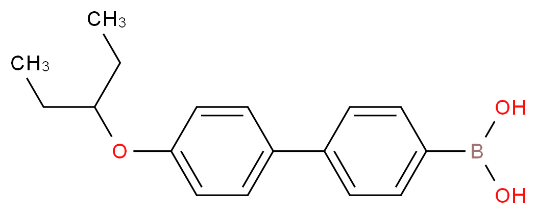 {4-[4-(pentan-3-yloxy)phenyl]phenyl}boronic acid_分子结构_CAS_1072944-31-0