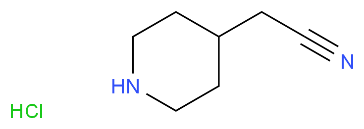 2-(piperidin-4-yl)acetonitrile hydrochloride_分子结构_CAS_153566-98-4