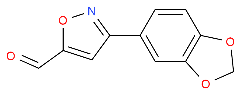 3-BENZO[1,3]DIOXOL-5-YL-ISOXAZOLE-5-CARBALDEHYDE_分子结构_CAS_808739-26-6)