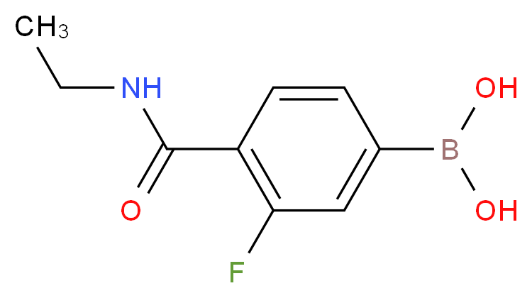 4-(Ethylcarbamoyl)-3-fluorobenzeneboronic acid 98%_分子结构_CAS_874289-12-0)