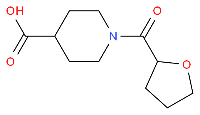 1-(oxolane-2-carbonyl)piperidine-4-carboxylic acid_分子结构_CAS_926214-32-6