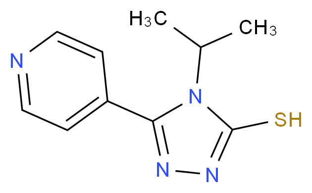 4-isopropyl-5-pyridin-4-yl-4H-1,2,4-triazole-3-thiol_分子结构_CAS_90871-43-5)