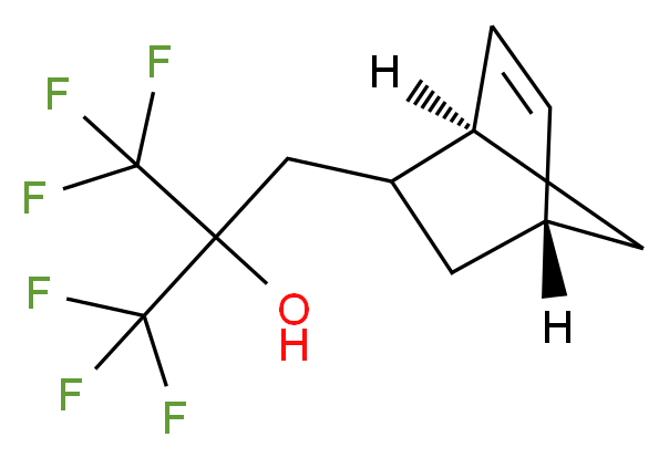 2-(Bicyclo[2.2.1]hept-5-en-2-yl)-1,1,1-trifluoro-2-(trifluoromethyl)propan-2-ol 97%_分子结构_CAS_196314-61-1)