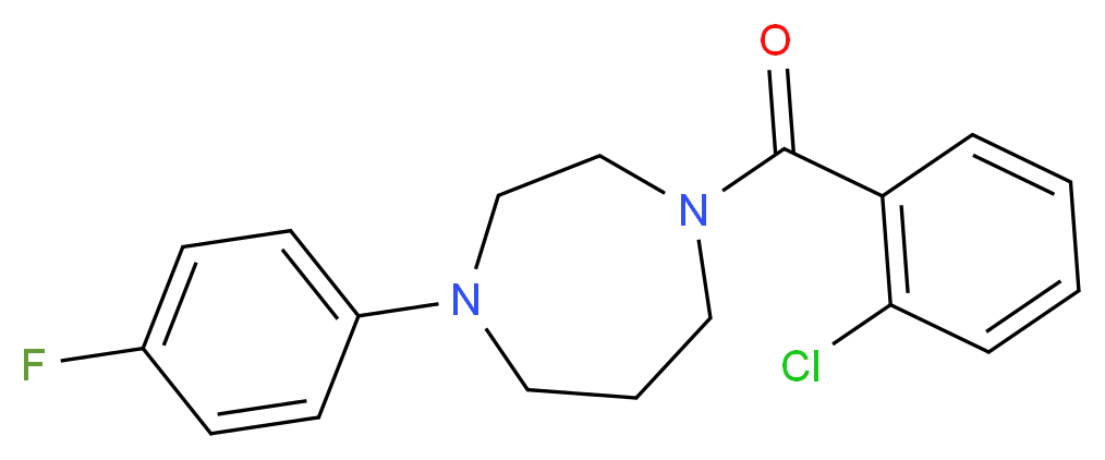 1-(2-chlorobenzoyl)-4-(4-fluorophenyl)-1,4-diazepane_分子结构_CAS_)