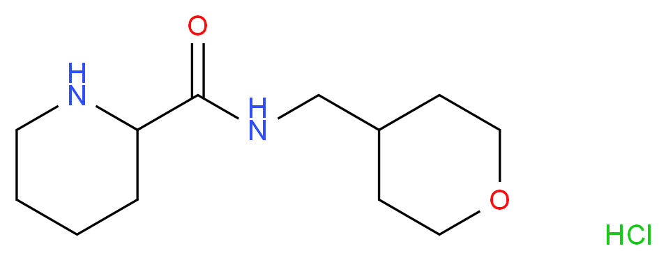 N-(Tetrahydro-2H-pyran-4-ylmethyl)-2-piperidinecarboxamide hydrochloride_分子结构_CAS_)