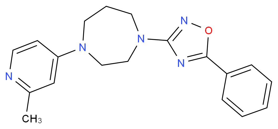1-(2-methyl-4-pyridinyl)-4-(5-phenyl-1,2,4-oxadiazol-3-yl)-1,4-diazepane_分子结构_CAS_)