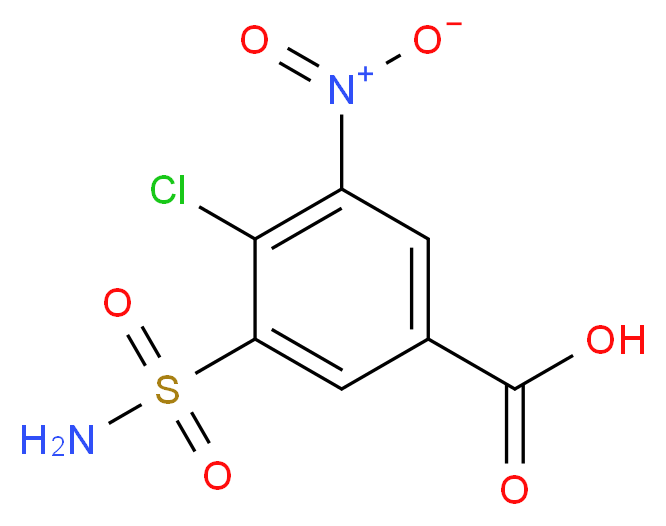 4-Chloro-3-nitro-5-sulfamoylbenzoic Acid_分子结构_CAS_)