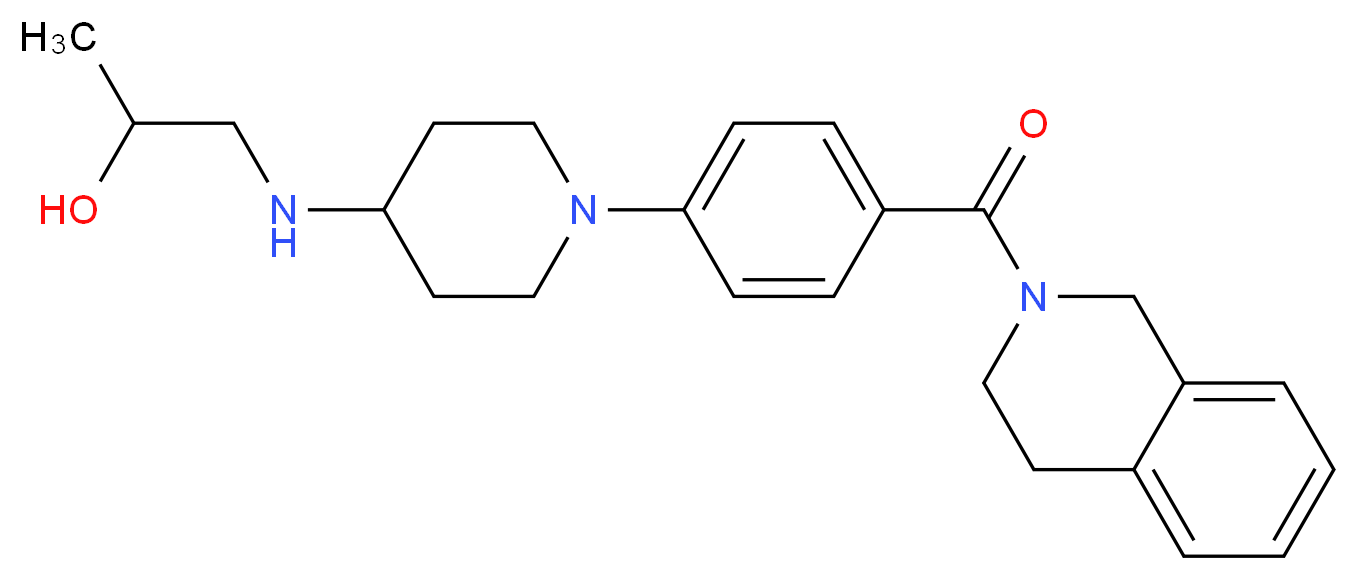 1-({1-[4-(3,4-dihydro-2(1H)-isoquinolinylcarbonyl)phenyl]-4-piperidinyl}amino)-2-propanol_分子结构_CAS_)