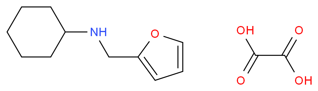 N-(furan-2-ylmethyl)cyclohexanamine; oxalic acid_分子结构_CAS_435345-37-2
