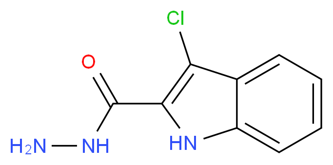 3-Chloro-1H-indole-2-carbohydrazide_分子结构_CAS_)