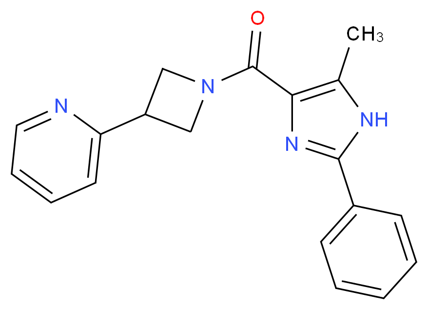 2-{1-[(5-methyl-2-phenyl-1H-imidazol-4-yl)carbonyl]azetidin-3-yl}pyridine_分子结构_CAS_)