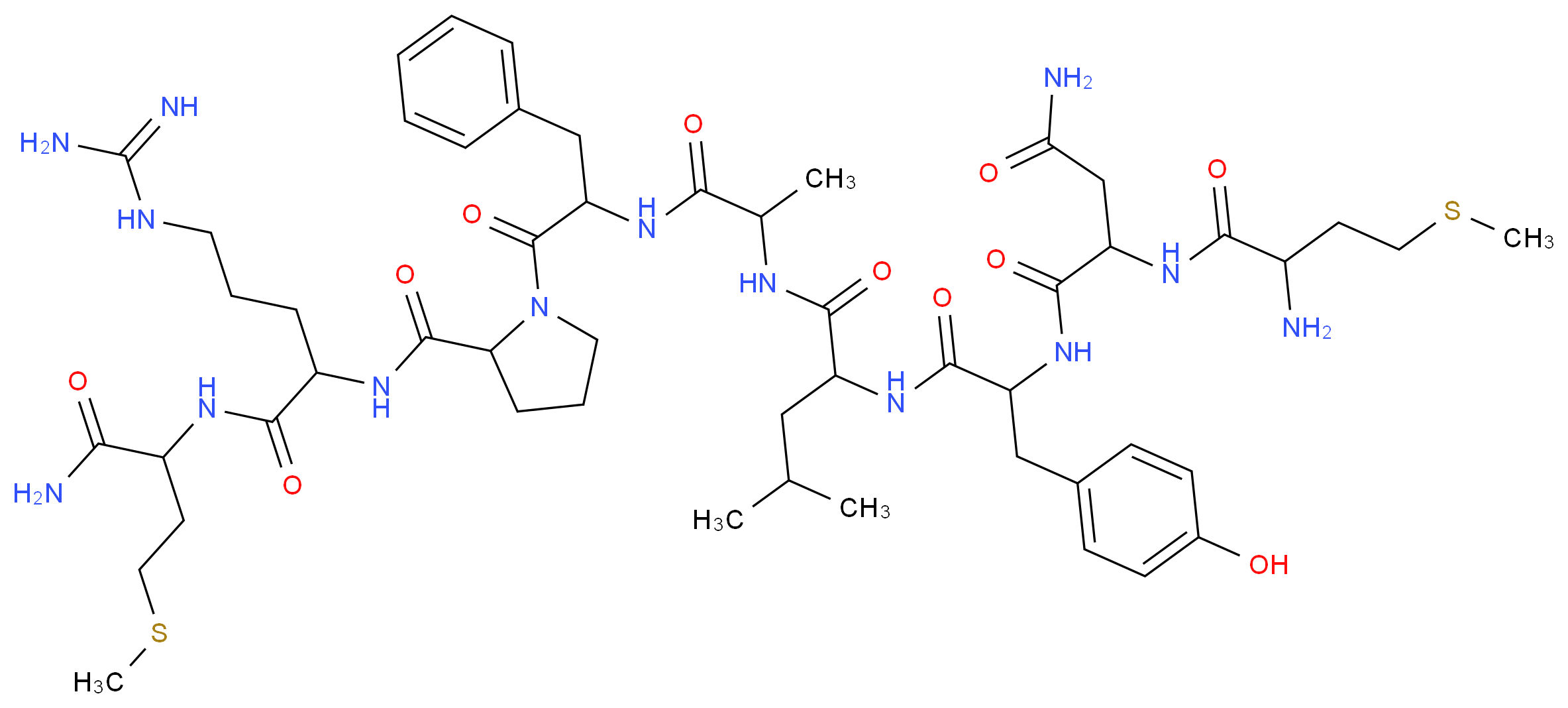 2-[2-amino-4-(methylsulfanyl)butanamido]-N-(1-{[1-({1-[(1-{2-[(4-carbamimidamido-1-{[1-carbamoyl-3-(methylsulfanyl)propyl]carbamoyl}butyl)carbamoyl]pyrrolidin-1-yl}-1-oxo-3-phenylpropan-2-yl)carbamoyl]ethyl}carbamoyl)-3-methylbutyl]carbamoyl}-2-(4-hydroxyphenyl)ethyl)butanediamide_分子结构_CAS_84746-43-0