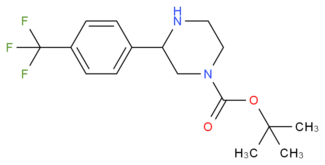 tert-butyl 3-[4-(trifluoromethyl)phenyl]piperazine-1-carboxylate_分子结构_CAS_886767-93-7