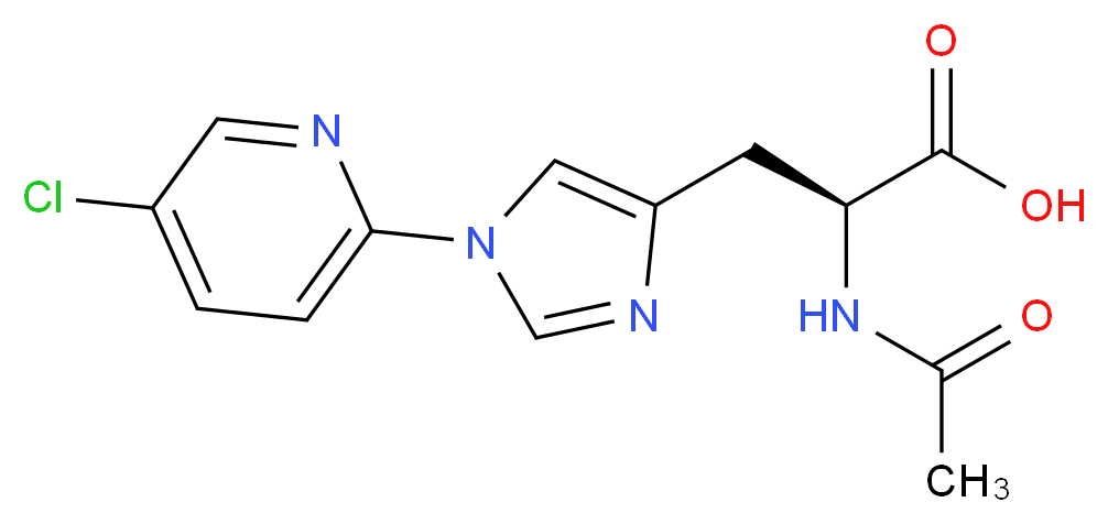 (2S)-2-(acetylamino)-3-[1-(5-chloropyridin-2-yl)-1H-imidazol-4-yl]propanoic acid_分子结构_CAS_)